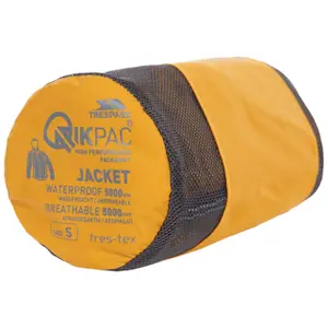 Vattentät jacka med huva och dragkedja Trespass Qikpac X image-2