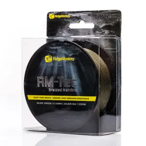 Treccia per carpe ridge monkey rm-tec braided mainline 20lb 0.28mm/1200m image-1