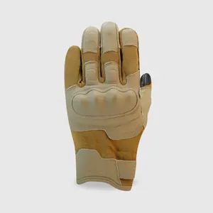 Tactical leather gloves Racer spandex image-0