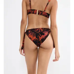 Women's Adjustable Side Tie Bikini Bottom Triumph Summer Palm image-3