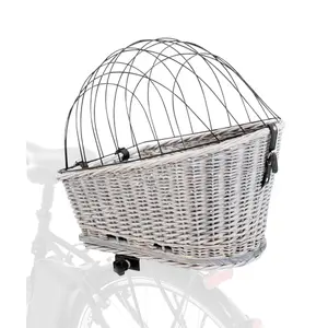 Bike basket + metal and wicker rack for dogs Trixie image-0