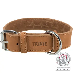 Collar para perro de cuero encerado y envejecido Heartbeat Trixie image-0