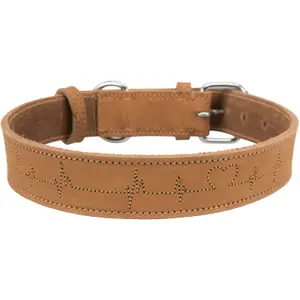 Collar para perro de cuero encerado y envejecido Heartbeat Trixie image-1