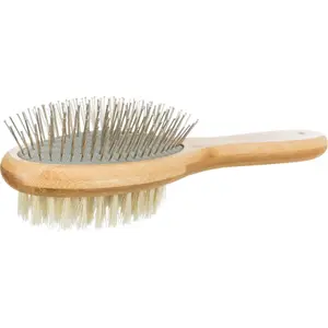 Dwustronne szczotki dla psów, bambus/naturalne włosie i metal Trixie image-1