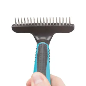 Pente desembaraçador para cães de pelo curto em plástico/metal Trixie image-2