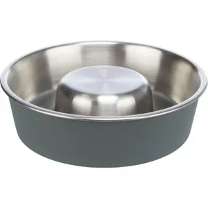 Gamelle pour chien en acier inox et plastique Trixie Slow Feeding image-0