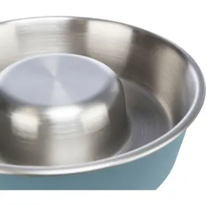 Gamelle pour chien en acier inox et plastique Trixie Slow Feeding image-3