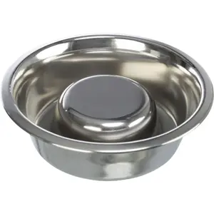 Stainless steel dog bowl Trixie Slow Feeding image-1