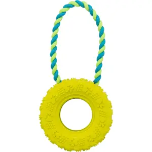 jouets pour chien - Pneu sur corde en caoutchouc naturel Trixie image-0