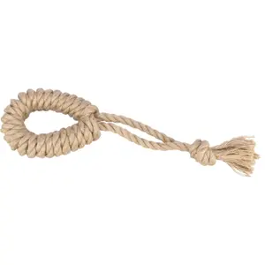 Speeltouw voor honden met hennep/katoenen ring Trixie image-0