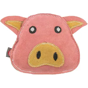 Honden speelgoed pluche varken van leer Trixie image-0