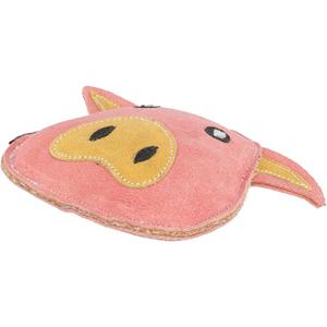 Honden speelgoed pluche varken van leer Trixie image-2