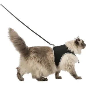 Mjuk sele med koppel för katter Trixie image-0
