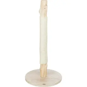 Cat scratching post in natural wood Trixie image-0
