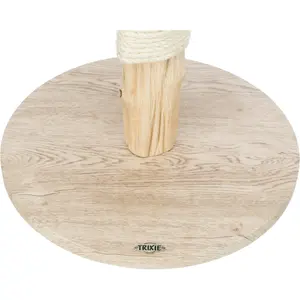 Cat scratching post in natural wood Trixie image-2