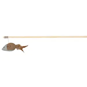 Angelrute Maus/Feder aus Holz/Jute/Leinen Trixie image-0