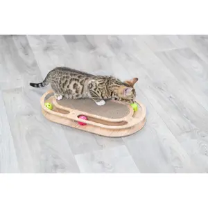 Tiragraffi per gatti in cartone con gioco in legno Trixie Catnip image-5