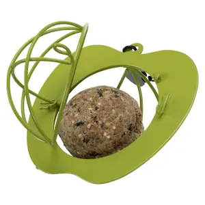 Conjunto de 2 comedouros metálicos para pássaros em forma de maçã com bola de gordura Trixie image-4