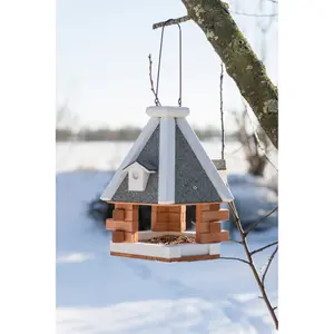 Mangeoire pour oiseaux suspendue en pin Trixie Natura image-3