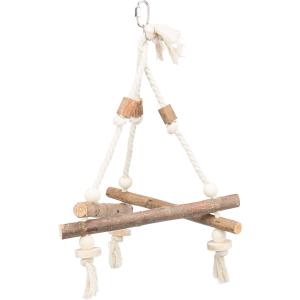 Altalene per uccelli in corda di legno di corteccia Trixie image-0
