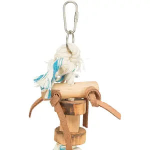 Vogelspeelgoed met touw en houten leren banden Trixie image-0