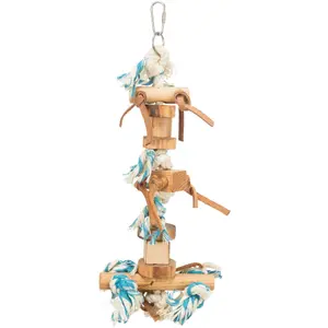 Vogelspeelgoed met touw en houten leren banden Trixie image-2