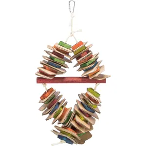 Juguetes para pájaros en cuerda de sisal + cartón, madera Trixie image-0