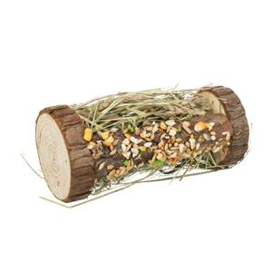 Brinquedo para coelhos e pequenos roedores - torre com feno e barra crocante em madeira de casca de árvore Trixie image-2