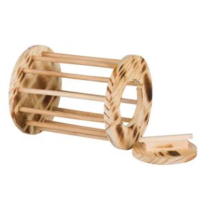 Heuraufe mit Holzdeckel und geflammt für Nagetiere Trixie image-2