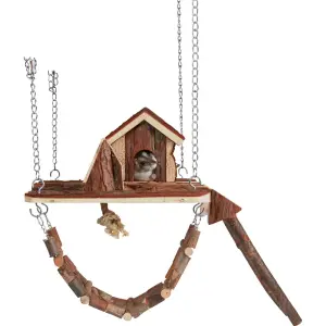 Aire de jeu pour souris en bois d'écorce Trixie Janne image-0