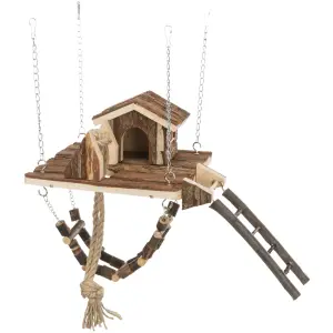 Aire de jeu pour souris en bois d'écorce Trixie Janne image-1