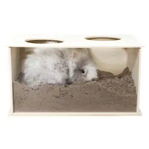 Caja de madera para juguetes de conejo para animales pequeños Trixie image-2