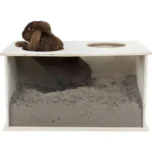 Caja de madera para juguetes de conejo para animales pequeños Trixie image-3