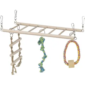 échelles suspendu sur cordes en bois pour rongeur Trixie image-0