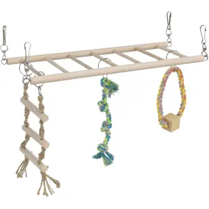 échelles suspendu sur cordes en bois pour rongeur Trixie image-1