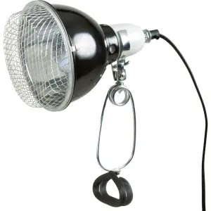 Clip-on reflektorlampa med säkerhetsgaller för terrarier Trixie