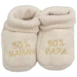 Baby knitted booties Trois Kilos Sept 50% Papa 50% Maman (x6) image-1