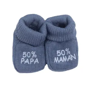 Baby knitted booties Trois Kilos Sept 50% Papa 50% Maman (x6) image-2