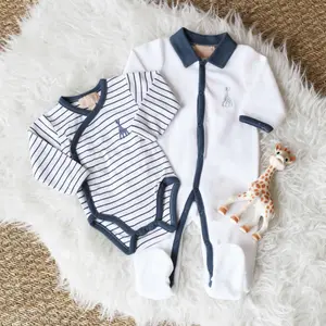 Body cruzado de manga longa para bebé Trois Kilos Sept Sophie La Girafe image-2