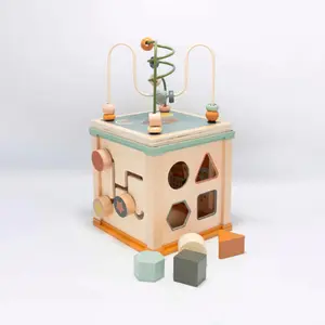 Cube d'activité en bois Trois Kilos Sept image-1