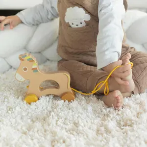 Wooden horse baby activity toy Trois Kilos Sept image-1