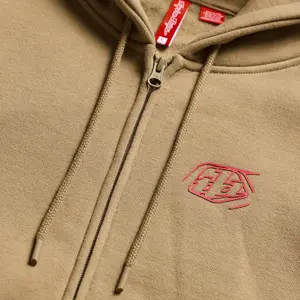 Motorcycle hooded zip sweatshirt Troy Lee Designs Badge image-6
