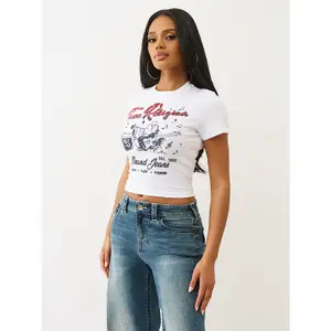 Camiseta de mujer True Religion Crystal Buddha image-4