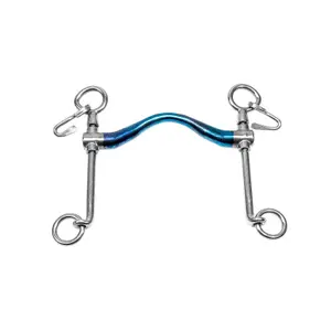 Bridle bit for horse Trust Sweet Iron Weymouth Non Fixed Medium Port 16 image-0