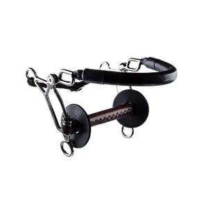 Hackamore de cavalo em couro Trust Short-straight-20