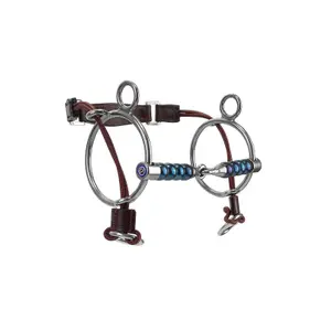Combined bit for horse Trust Sweet Iron Curbgag Cherry Roller 16 image-0