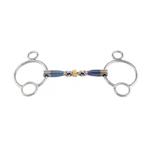 Pessoa horse bits Trust Sweet Iron 2,5 Ring Brass Ring 16 image-0