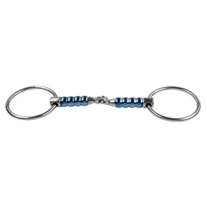 Double snaffle bits for horses Trust Sweet Iron Cherry roller image-0