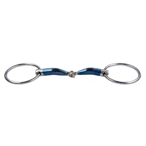Bocado duplo para cavalos Trust Sweet Iron Loose ring locked 16 image-0