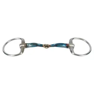 Olive bit for horses Trust Sweet Iron Eggbutt Slow Twist Locked 16 image-0